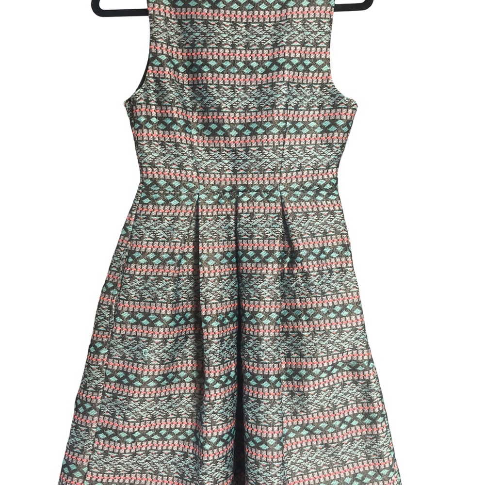 Anthropologie Moulinette Soeurs Chelly Jaquard Embroidered Mini Dress Size 0 - Picture 4 of 10